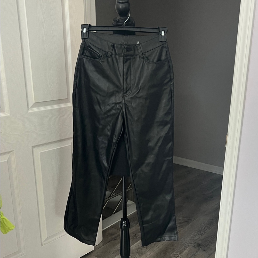 Ash Black faux Leather Women’s Dress Pants